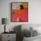 Dans tes bras , peinture couple 55x45cm