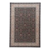 Tapis d'orient noir floral AKKA - Laine