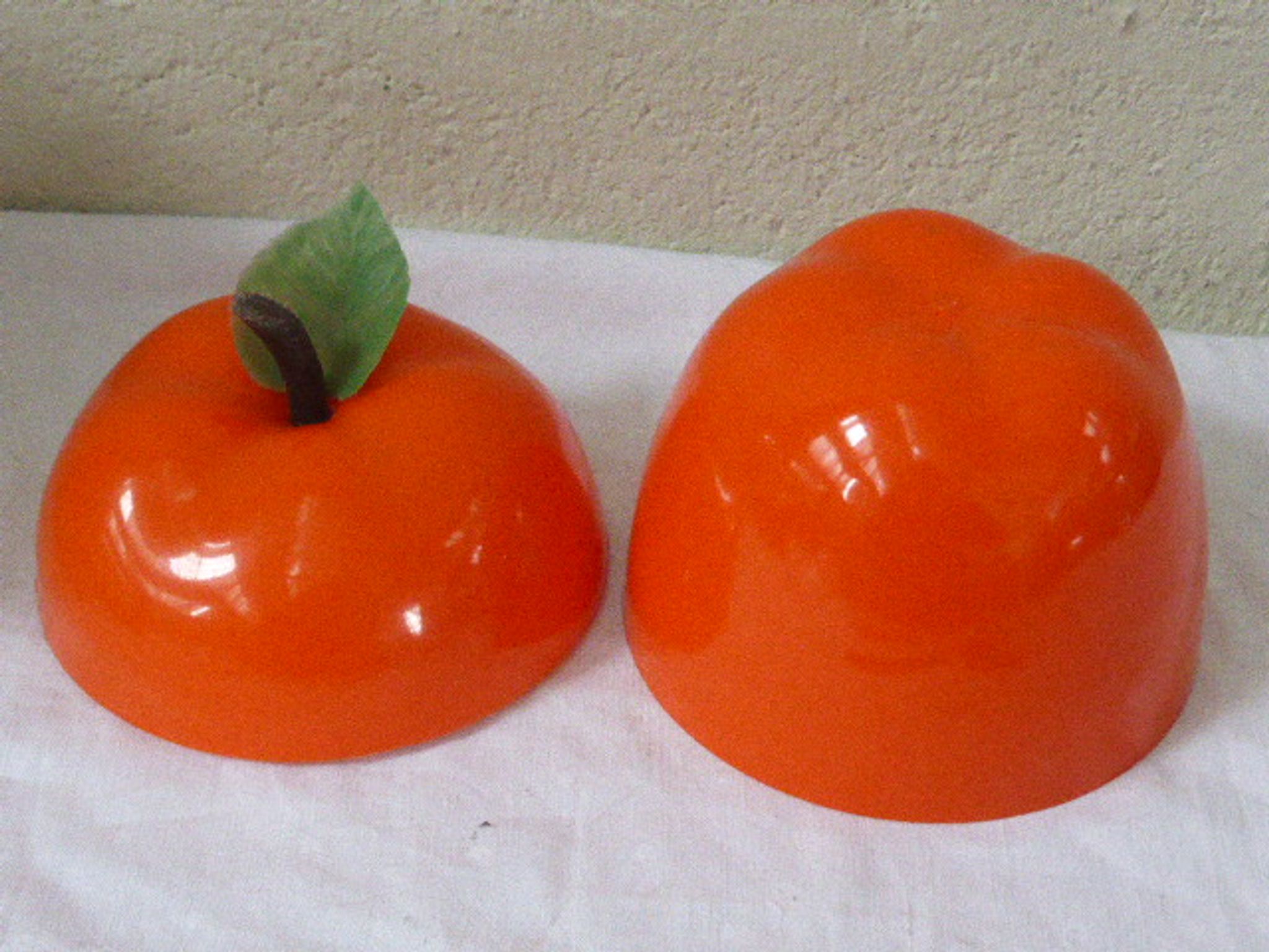 1970 vintage orange apple ice bucket