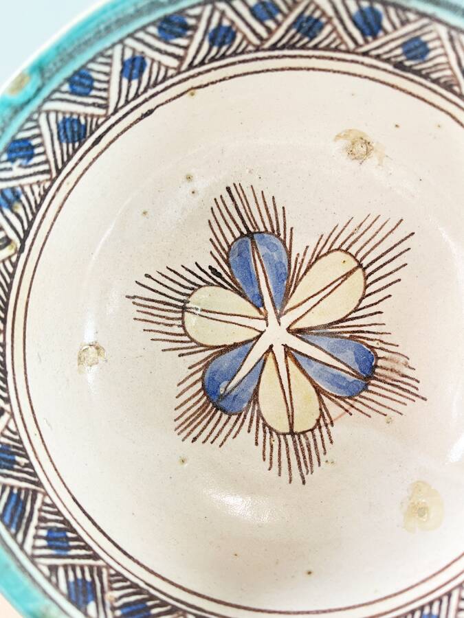 Polychrome ceramic bowl – Fès, early 20th century