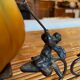 Pair of lamps cherubs bronze vintage glass paste