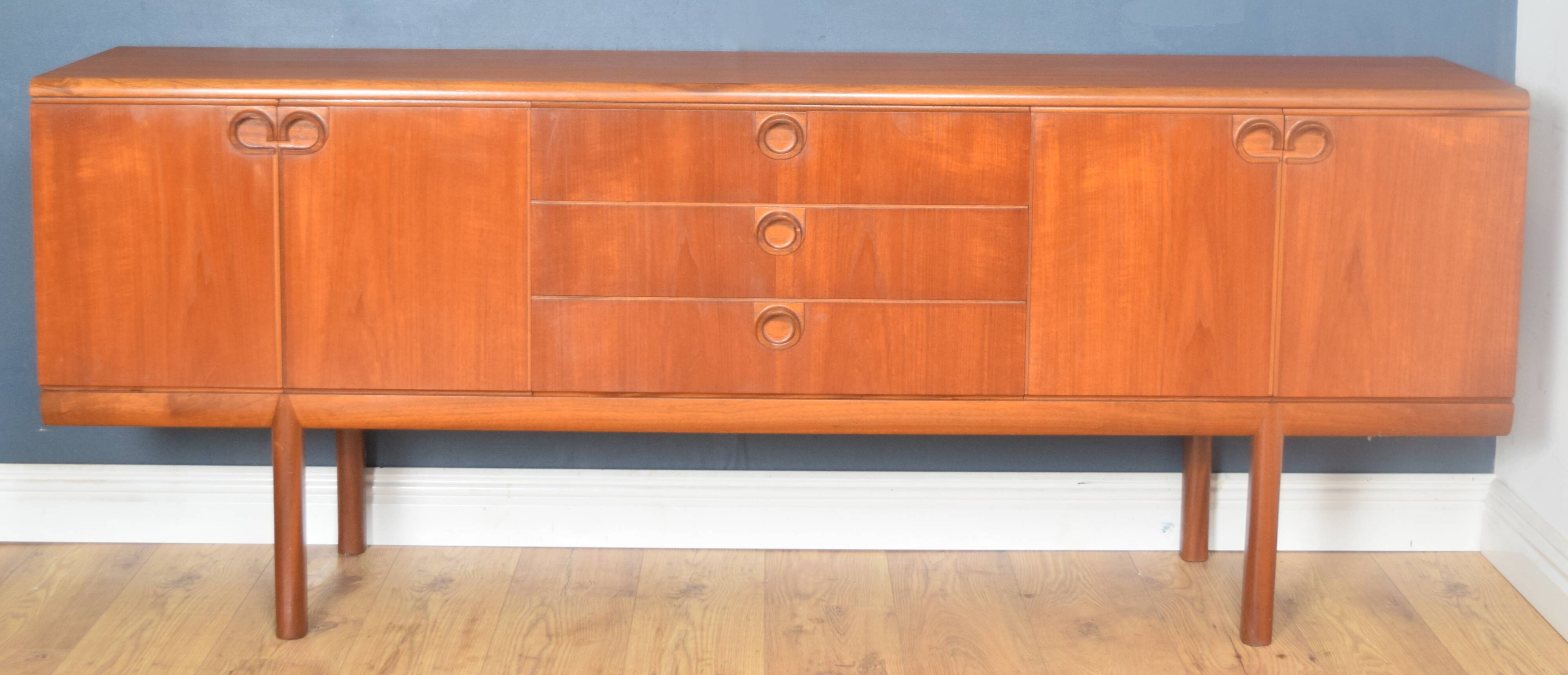 Restored Teak 1960s Mcintosh Long Teak Sideboard