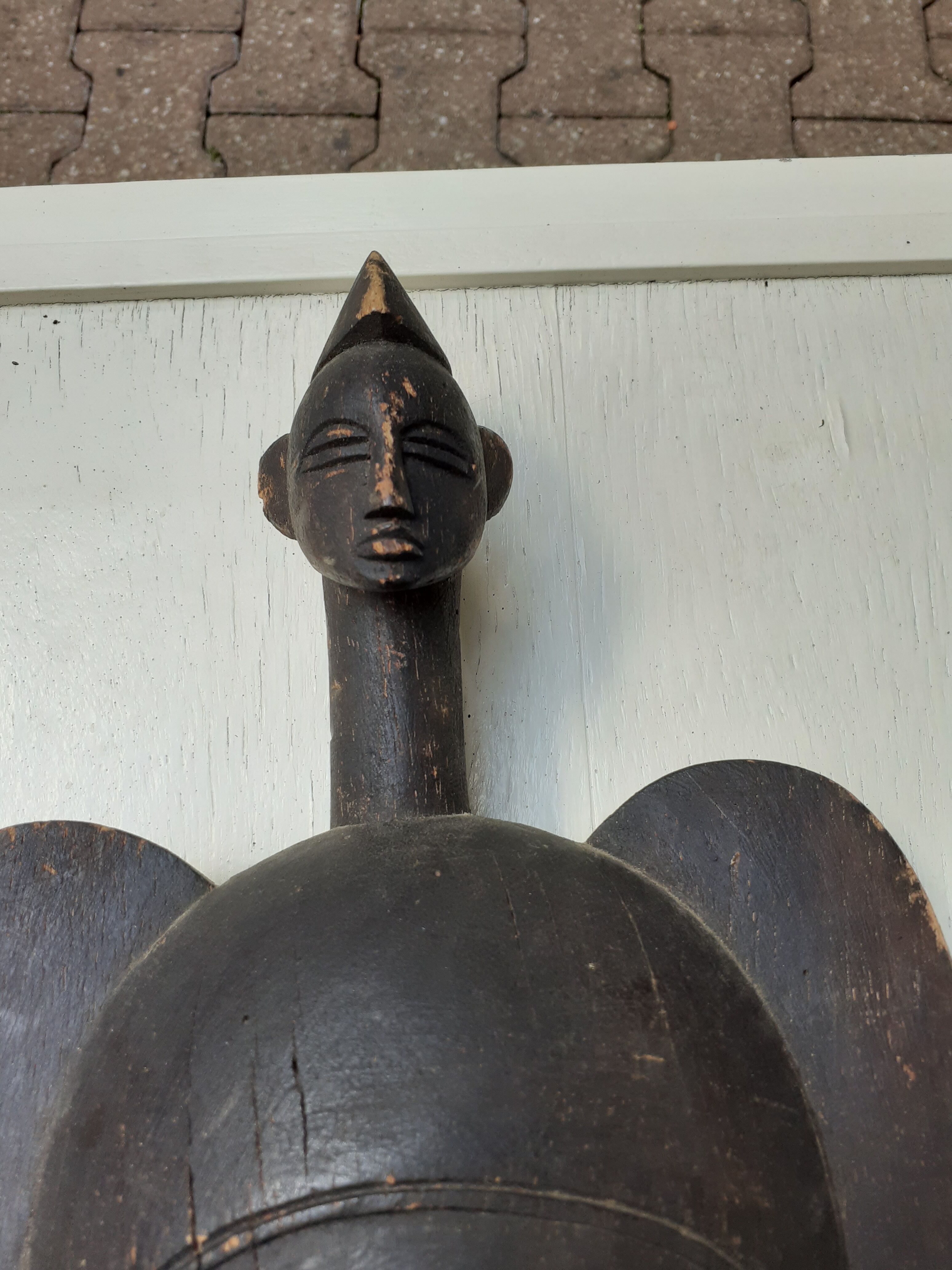 African mask with head