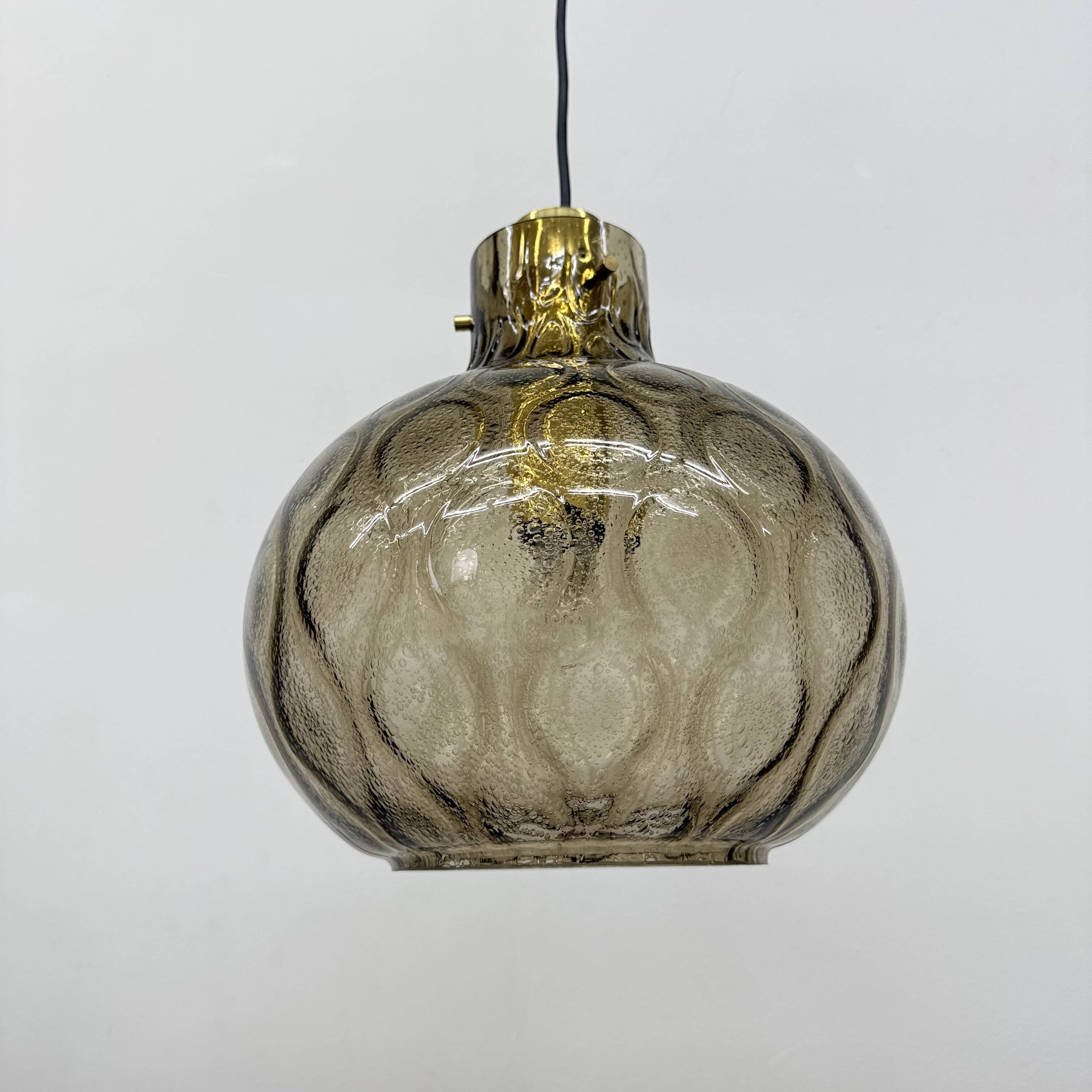 Limburg Glashütte glass hanging lamp , 1970s