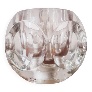 Midcentury Table Lamp Peill & Putzler Ice Cube Glass, Germany, 1970s