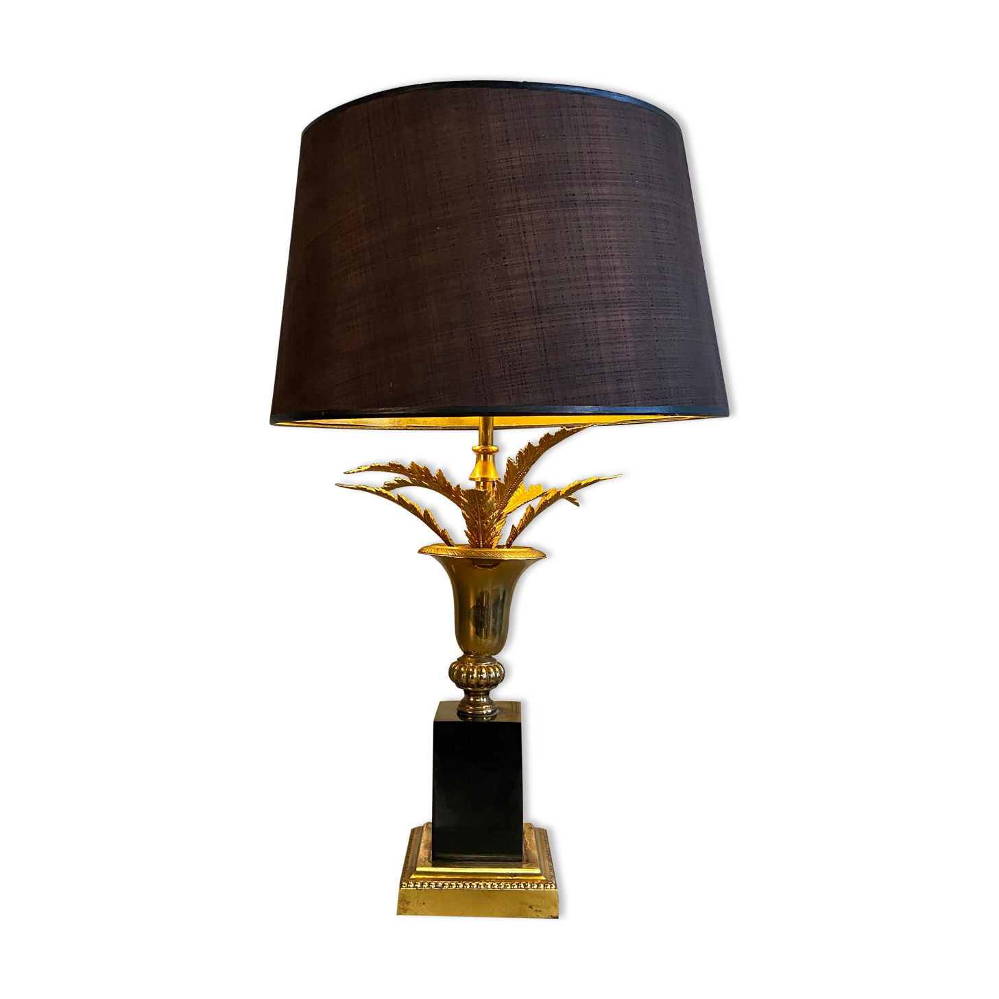 Brass Baker Lamp, Epis / Fern, Belgium, 1970
