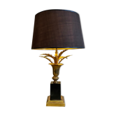 Lampe Boulanger en laiton épis fougère Belgique 1970