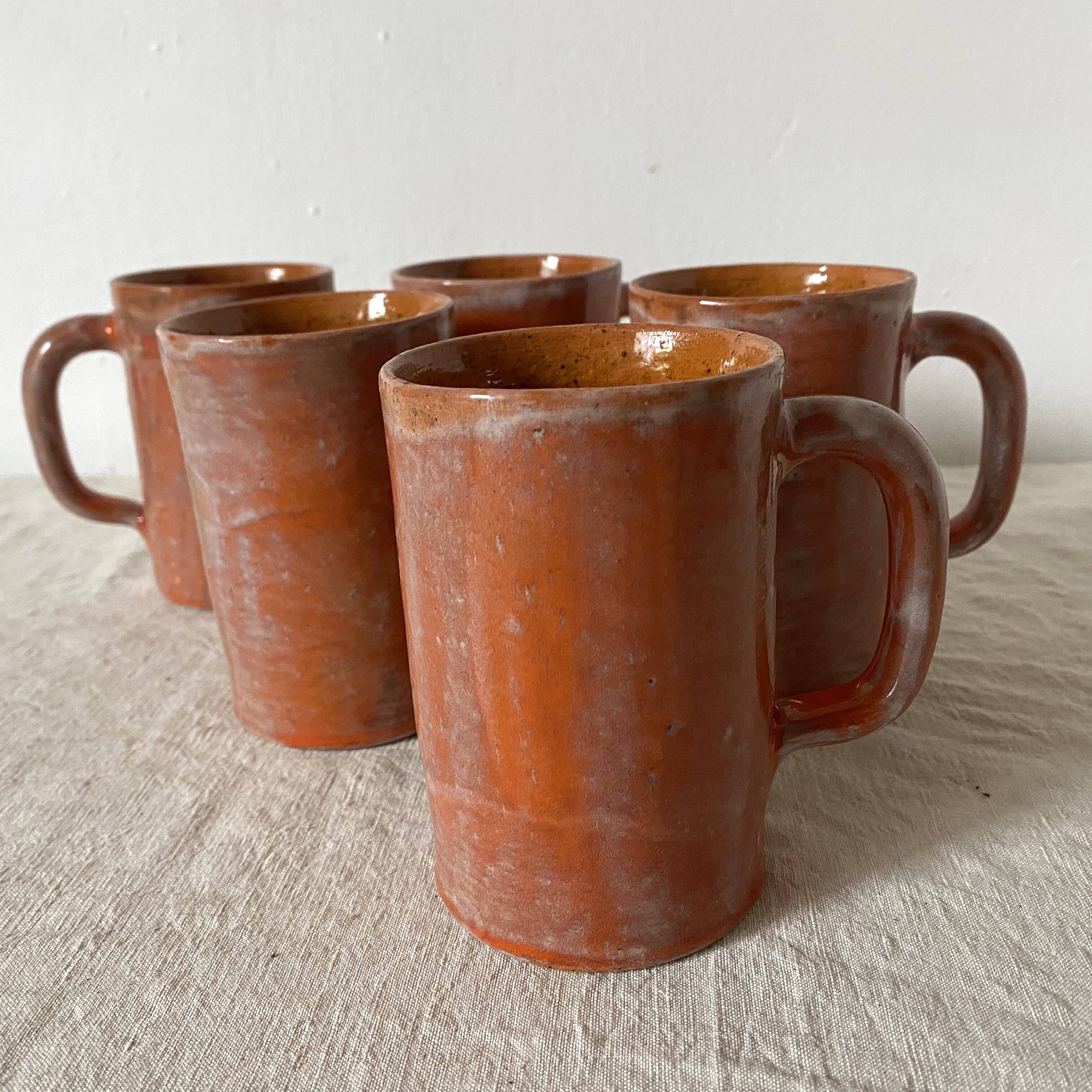 Glazed ceramic mugs