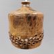 Small ceramic pendant lamp, Danish, from the 1970s–80s, in earth tones.