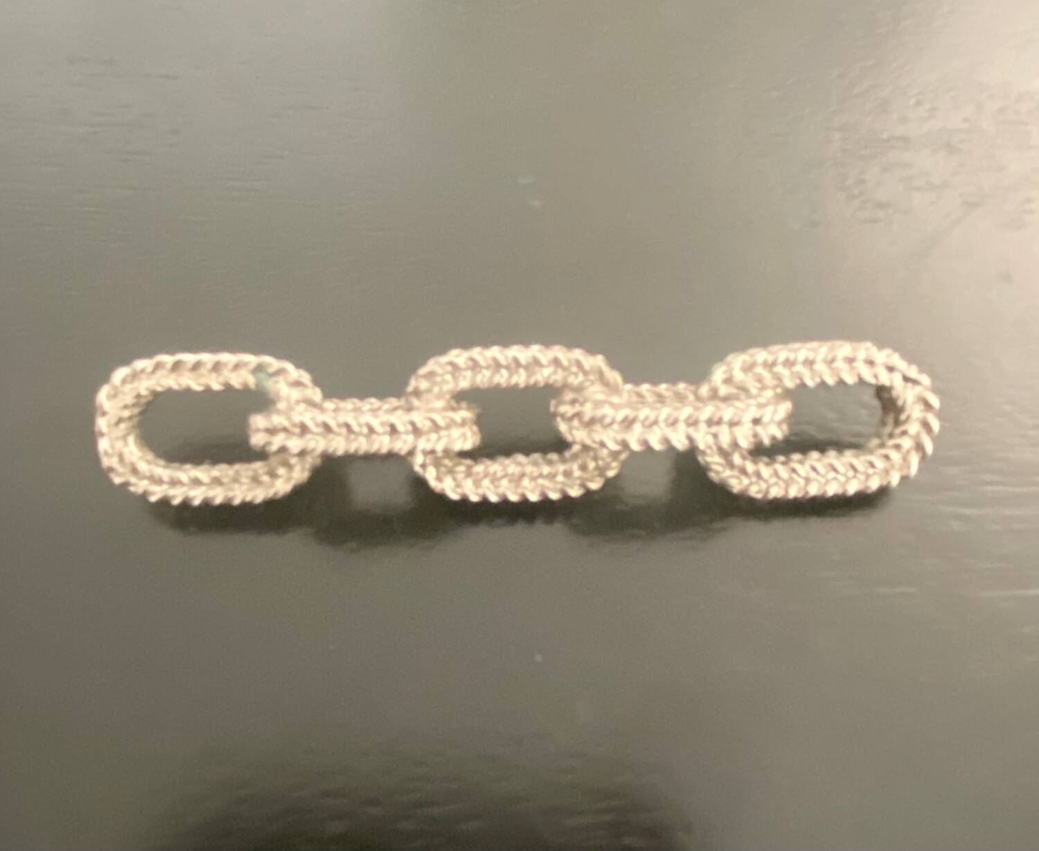 6 knife holders, table jewelry, metal chain shape