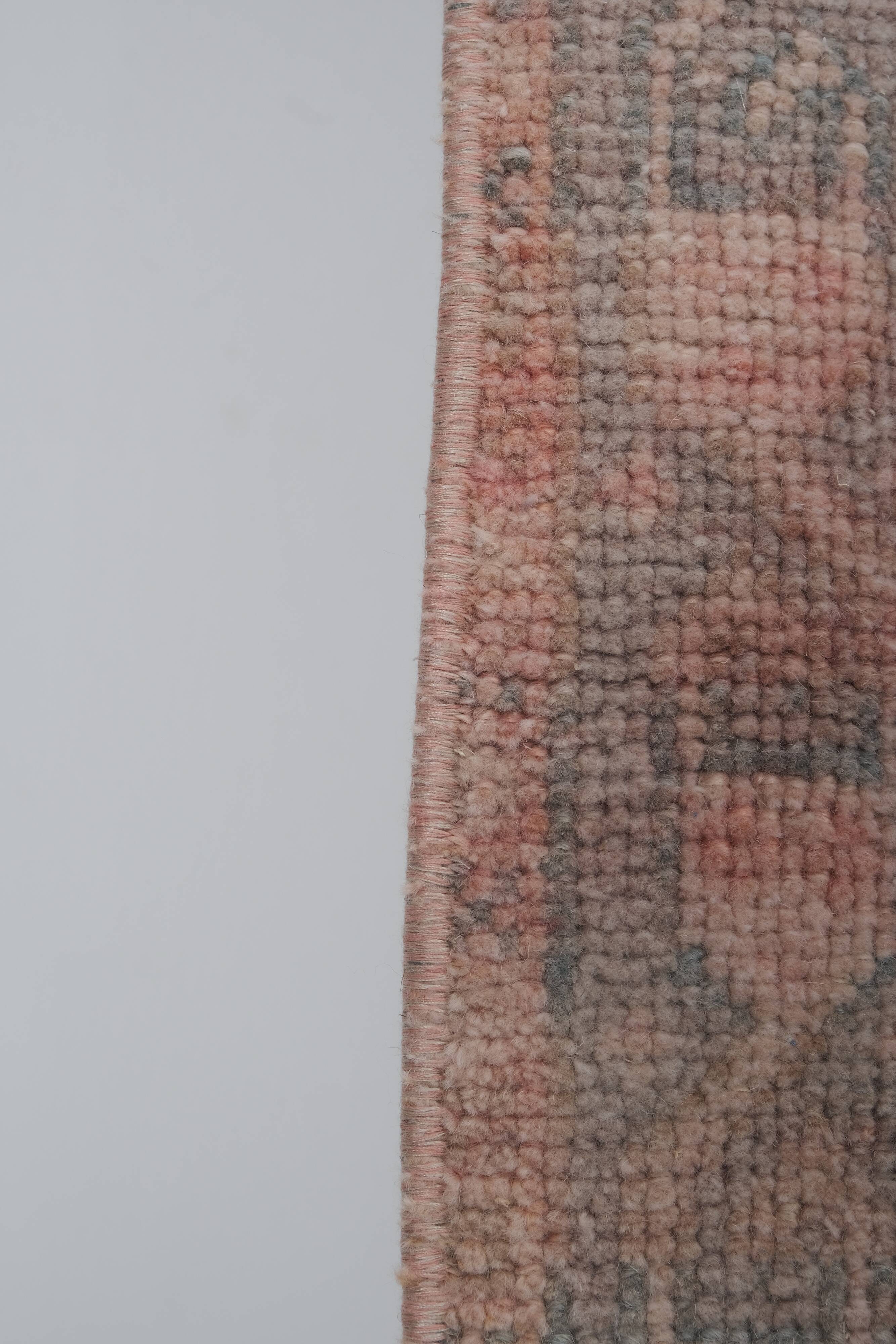 Vintage Turkish rug from Oushak, hand-woven 75x230 cm