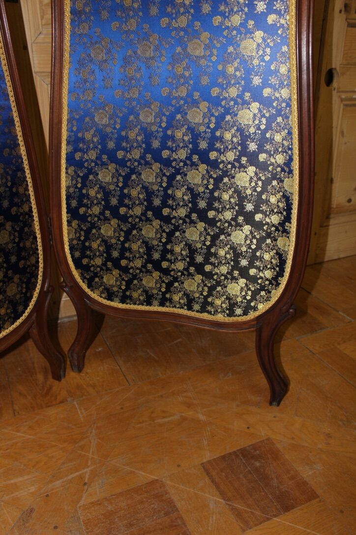 Paravent de style Louis XV en noyer