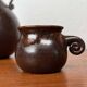 Mid-Century Modern German Studio Pottery Jug with Mugs by Melitta Teubner, 1960s, Set of 4