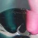 Vase coquille en verre multicolore signé Flygsfors, 1956