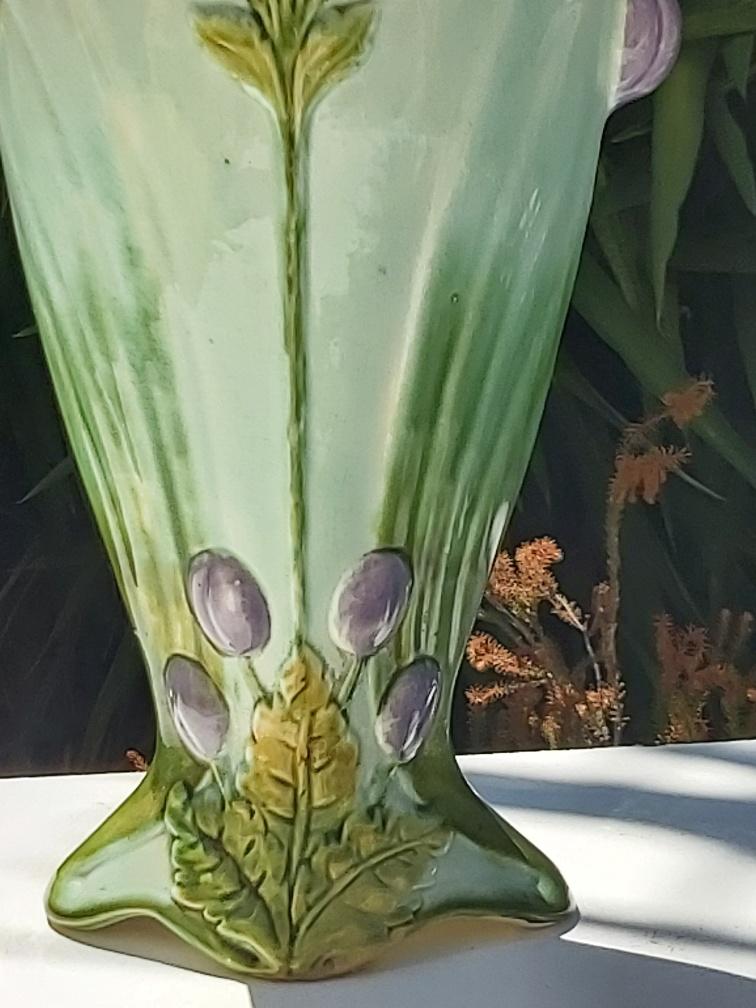 Vase barbotine céramique Art Nouveau