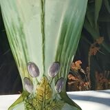 Art Nouveau ceramic dabbling vase