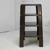 Mario Bellini. Suite of 4 pull-out coffee tables "Gatti", published by C&B Italia, circa 1970.