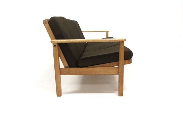 Canapé 3 places scandinave en chêne, Suède, 1960