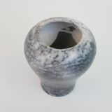 Grey and white ceramic vase