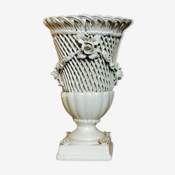 Vase Medicis en céramique blanche