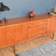 Restored Long Teak Mcintosh Dunbar Retro Sideboard Cabinet