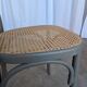 Set of 4 Vintage Gray Thonet Style Dining Chairs with Cane Seat