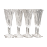 Série de 8 flûtes à Champagne en cristal de Saint Louis, modèle Cerdagne