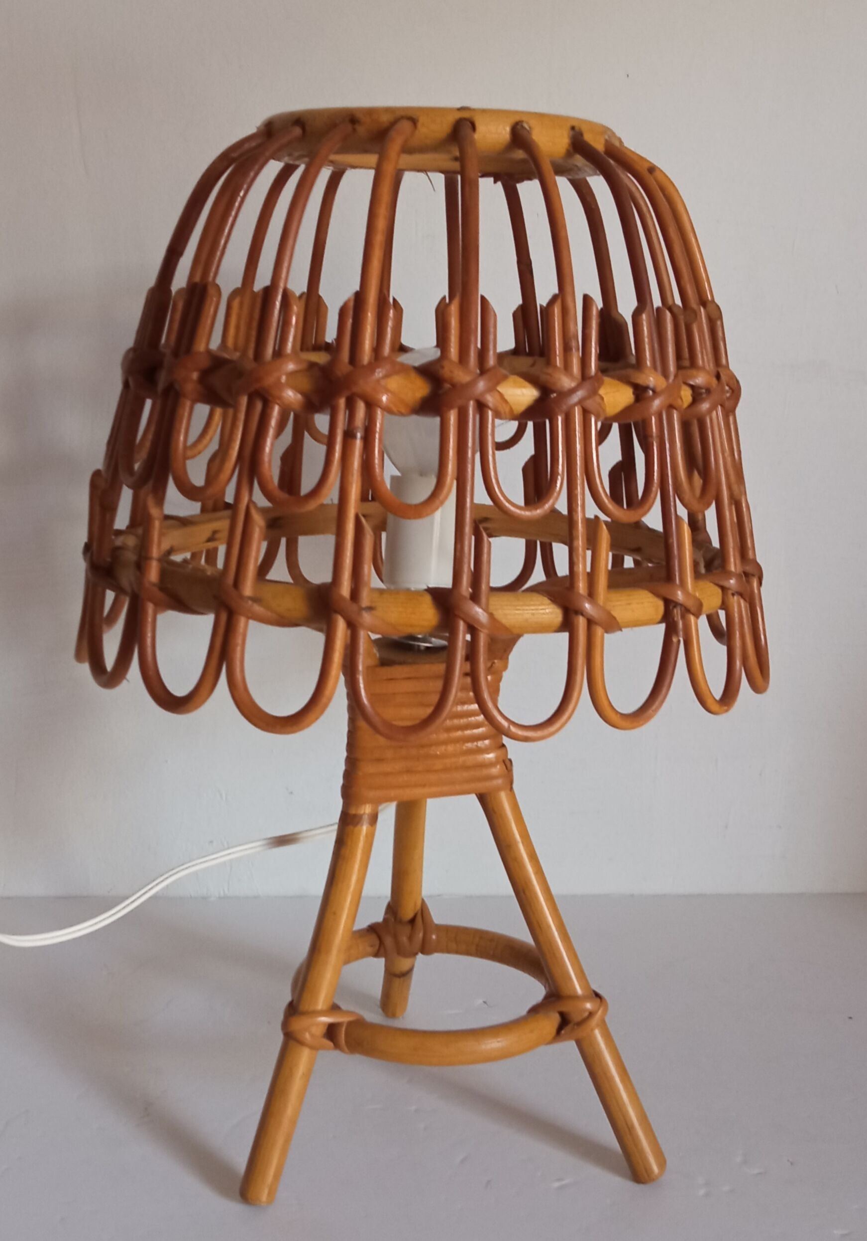Bamboo bedside lamp