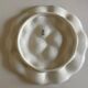 Plat en faïence de Gien blanche 1970
