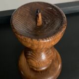 Vintage solid wood candle holder