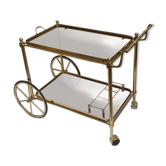 Rolling dessert brass removable tray 70s