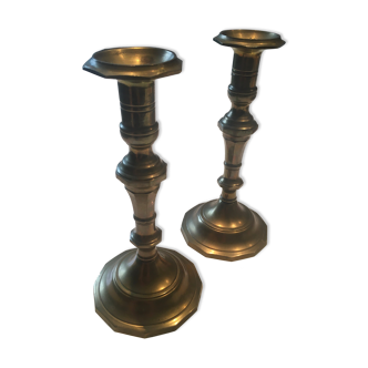 Brass candle holders