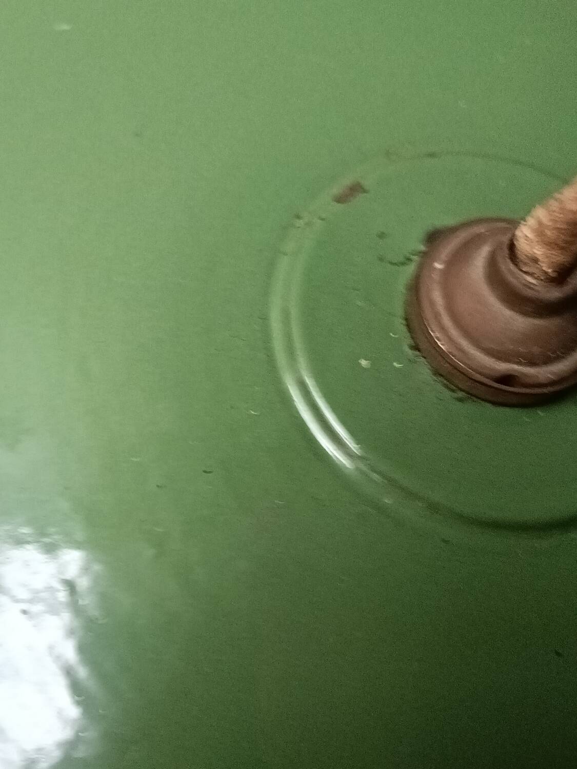 Green saucer pendant light