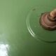 Green saucer pendant light