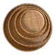 Round nesting trays in woven bamboo