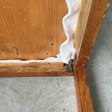 Pair of oak and straw armchairs, reconstruction style