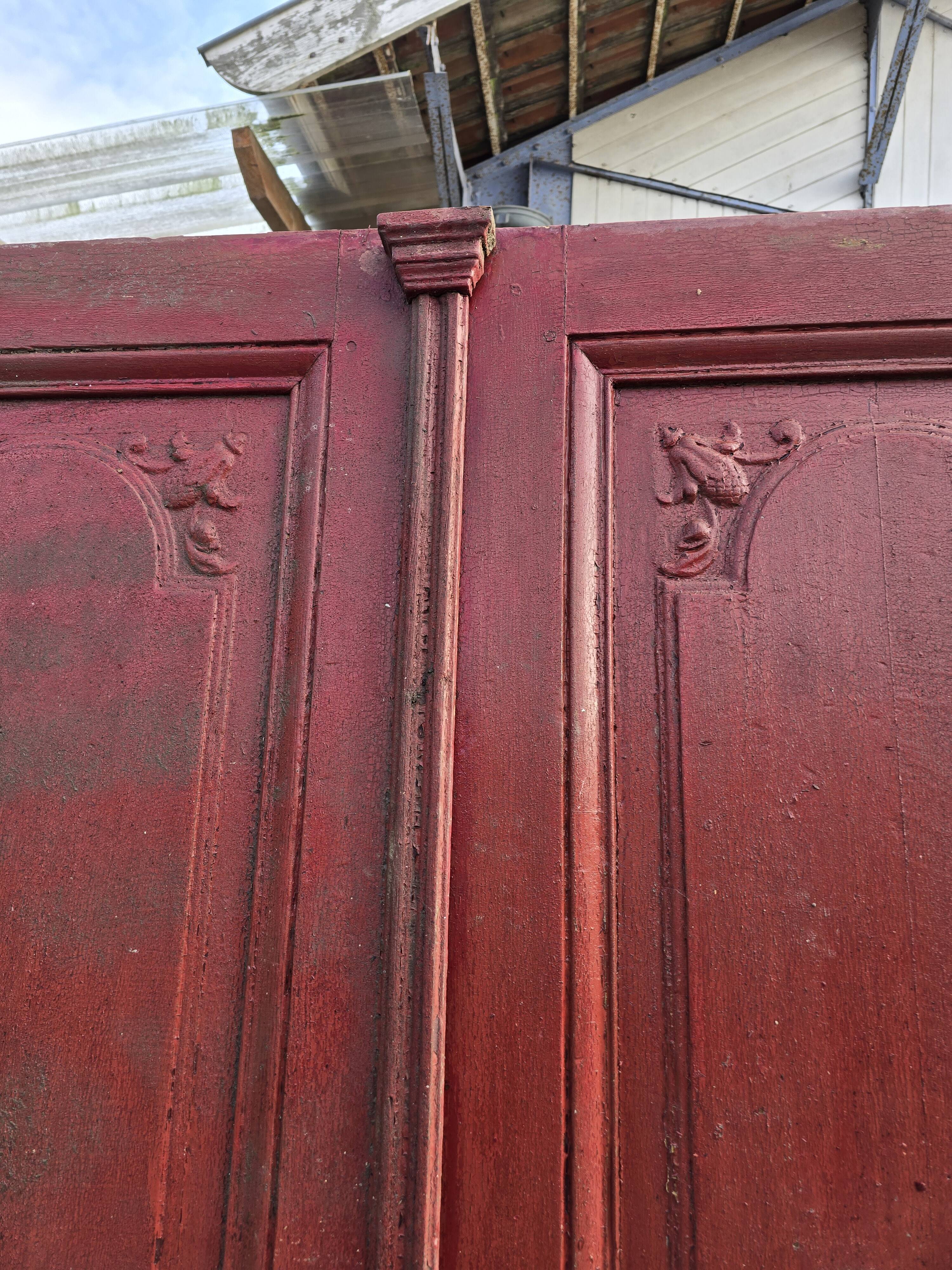 Old double oak front door