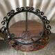 Old black metal table