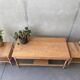 Coffee table double pull-out trays