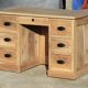 Magnificent old professional desk counter made of solid light walnut.