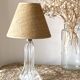 Lampe pied en cristal avec abat-jour