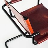 Cantilever chairs model MG5 in leather edition by Matteo Grassi. Italy, 90s