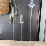 Glass candle holders