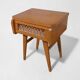Chevet rotin pieds compas- Vintage 1950 1960