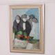 Original mid-century Swedish oil on panel – abstract by Stig Wernheden – vintage & framed – 74 × 54.5 cm (29.1" × 21.5")
