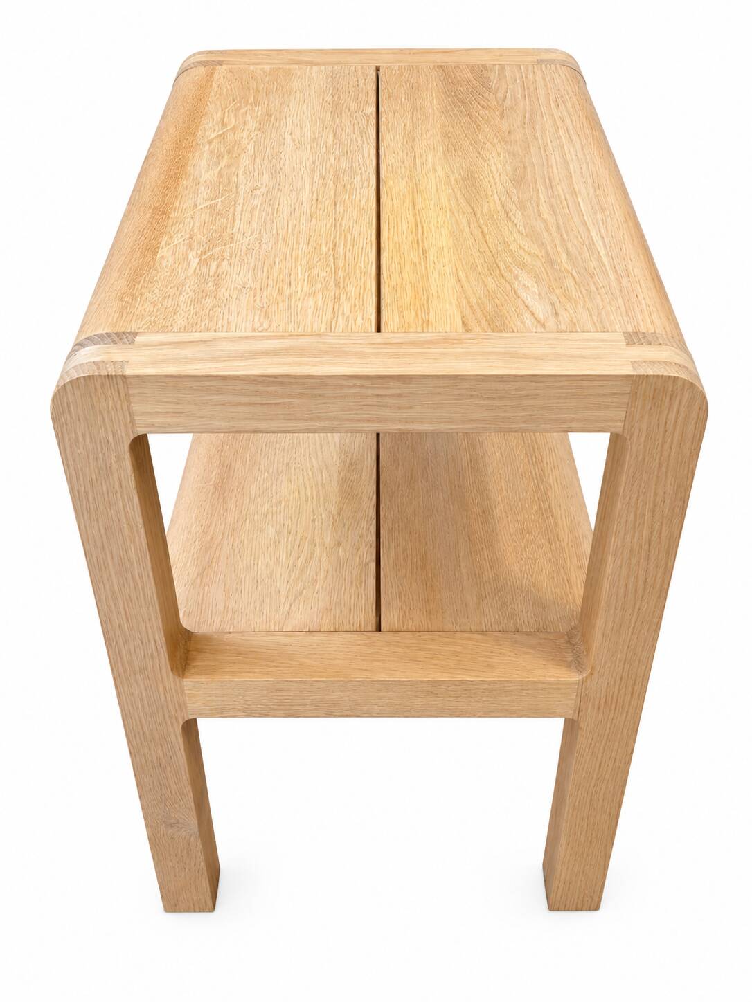 Habitat Radius bedside table in oak, design by Simon Pengelly.