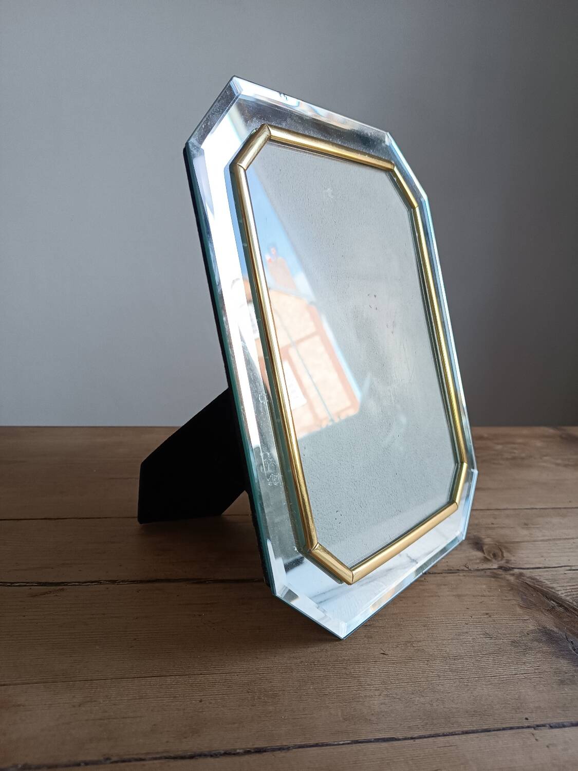 Old beveled mirror frame