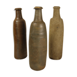 Set of three stoneware bottles
