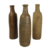 Set of three stoneware bottles
