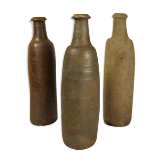 Set of three stoneware bottles